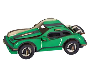 WOODCRAFT Dřevěné 3D puzzle Hurricane závodní auto / 43 dílků / od 8 let / Obtížnost: jednoduchá