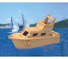 WOODCRAFT Dřevěné 3D puzzle Jachta / od 6 let