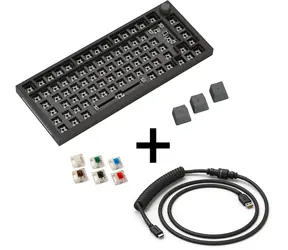 Glorious GMMK Pro Black Phantom / herní klávesnice / mechanická / 75% TKL / Gateron Clear / GPBT klávesy / RGB