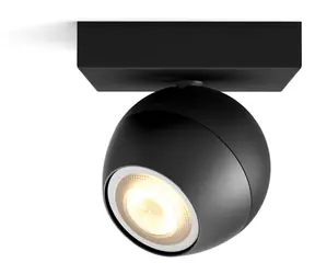 Philips Hue Buckram WA černá / LED bodové svítidlo GU10 / 1x5W / 1x350lm / 2200-6500 K / IP20 / stmívatelné