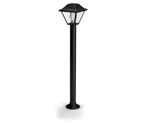 Philips Alpenglow černá / Venkovní sloupkové svítidlo / 90 cm / bez zdroje / E27 / IP44