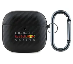 Red Bull PU Karbon černá / Pouzdro / pro AirPods 4 / umělá kůže / karbonový vzhled