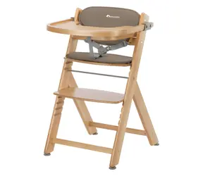 Bebeconfort Timba Natural Wood s podložkou / Rostoucí dětská židlička / od 6 měsíců / nosnost 110 kg