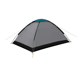 NILS Camp NC6033 Nightfall šedý/modrý / Turistický stan / 2 osoby / 205+60 x 150 x 105 cm / vodní sloupec 2500 mm