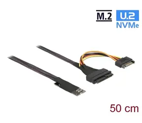 DeLock M.2 Key M > U.2 SFF-8639 NVMe / Kabel / 50 cm