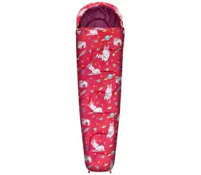 NILS CAMP Spací pytel NC3201 jednorožci / 170 × 60 cm / komfortní teplota 12 °C / do 150 cm / 820 g