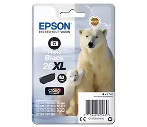 Epson 26XL foto černá / Originální cartridge XL / 8,7 ml / pro Expression Premium XP-510, 520, 600, 605