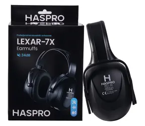 Haspro LEXAR-7X černá / Chrániče sluchu / SNR 34 dB