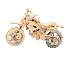 WOODCRAFT Dřevěné 3D puzzle Motorka terénní / od 6 let / Obtížnost: jednoduchá