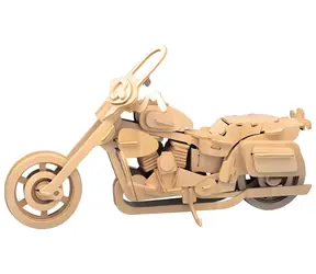 WOODCRAFT Dřevěné 3D puzzle Motorka Harley Davidson II / od 6 let / Obtížnost: jednoduchá