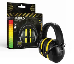 Haspro NOX-5F černá / Chrániče sluchu / SNR 32 dB / 340 g / skládací / EN 352-1