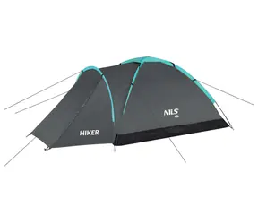 Nils Camp NC6010 Hiker šedý / Turistický stan / 2 osoby / 70+205 x 150 x 105 cm / vodní sloupec: 3000 mm