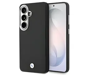 BMW Signature PU Leather pro Samsung Galaxy S26 černá / Zadní kryt / Kovové logo / Koženkový (PU) / Magnetický (MagSafe)