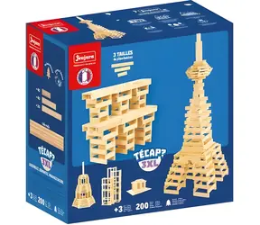 JEUJURA Dřevěná stavebnice Técap 3XL 200 dílů / od 3 let