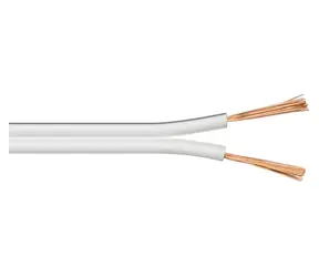 MicroConnect Reproduktorový kabel bílá / 100 m / 2,5 mm / bez konektorů