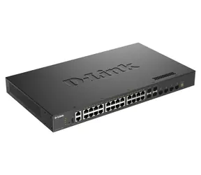 D-Link DXS-3410-32XY / Switch / L3 Řízený / 24x 10GbE RJ-45 / 4x 10G SFP+ / 4x 25G SFP28 / Rack