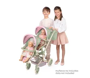 DeCuevas 90868 Botanic 2026 / Kočárek pro panenky dvojčata / skládací / 91 cm / od 3 let