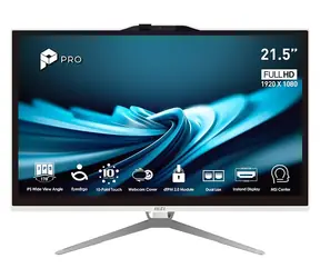 MSI PRO AP222T 14MA-669EU bílá / All-in-one počítač / 21,5" FHD T / Intel Pentium G7400 / 8GB / 128GB SSD / Intel UHD
