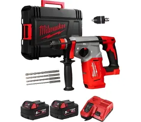 Milwaukee M18 BLHX-502X / Aku Vrtací kladivo / 18V / 2x5.0Ah / SDS-plus / 2.3 J