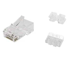 Equip Cat6A transparentní / Konektor RJ45 / nestíněný / pozlacené kontakty / 100 ks