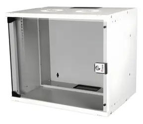 Equip ECO 540x400mm světle šedá / Nástěnný rozvaděč / 19" / 9U / Skleněné dveře