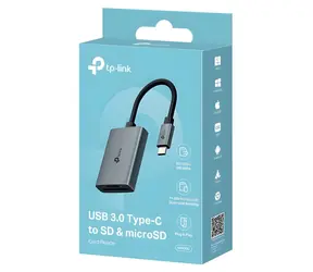 TP-Link UA430C šedá / Čtečka paměťových karet / USB-C 3.2 Gen 1 / SD, microSD