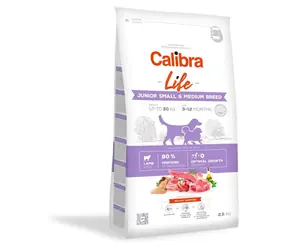 Calibra Dog Life Junior jehněčí 2,5 kg / Granule pro psy / malá a střední plemena / 3-12 měsíců
