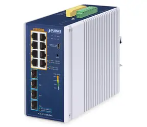 Planet IGS-4215 / Switch průmyslový / L2/L4 Managed / 8x Gigabit RJ-45 / 4x SFP / PoE++ / IP30