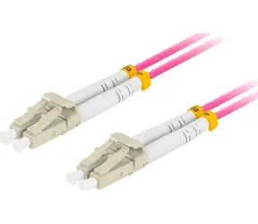Lanberg FO-LULU-MD41-0030-VT / Optický patch kabel / LC/UPC-LC/UPC / Duplex / OM4 50/125 / 3 m