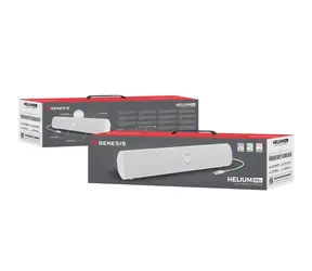 Genesis Helium 312BT bílá / Herní soundbar / 10W / Bluetooth 5.2 / USB / RGB podsvícení