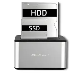 Qoltec 5316 / Dokovací stanice / 2.5"/3.5" SATA / USB 3.0 / Klonování