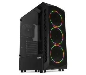 iBox LUPUS 27 černá / Skříň PC / Midi Tower / ATX, micro ATX / tvrzené sklo / RGB