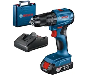 Bosch GSB 185-LI modrá / Aku příklepová vrtačka / 18V / 13 mm sklíčidlo / 1900 ot-min / 50 Nm / 1x 2.0 Ah