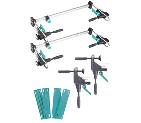 Wolfcraft PRO Sada na montáž zárubní / Montážní sada / 2 svěrky / 4 distanční kusy / 600-1000 mm