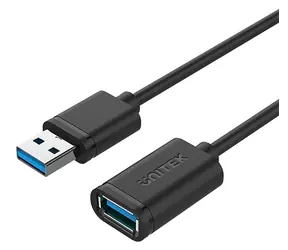 Unitek Y-C457GBK černá / Prodlužovací kabel / USB-A / USB 3.2 Gen 1 / 1 m
