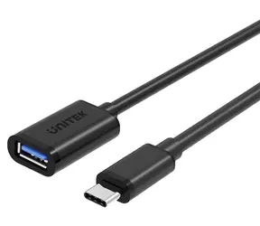 Unitek Y-C476BK černá / USB redukce / USB-C na USB-A / USB 3.2 Gen 1 / 0,2 m
