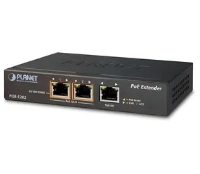 Planet PoE+ extender 802.3at / Extender PoE / 1x 802.3at vstup / 2x výstup