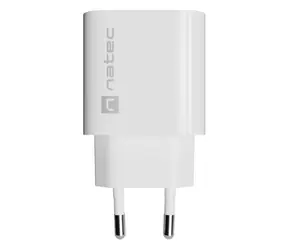 Natec Ribera bílá / Síťová nabíječka / 20W / 1x USB-C / PD / QC
