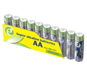 Gembird Alkalická baterie AA 10 ks / Baterie / alkalická / jednorázová