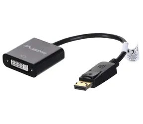 Lanberg AD-0007-BK černá / Redukce / DisplayPort na DVI-D / 0,1 m / 1920×1200 / 60 Hz