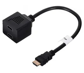 Lanberg AD-0019-BK černá / HDMI splitter / 2x HDMI výstup / Full HD / pozlacené konektory