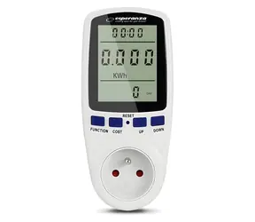 Esperanza ELA103 bílá / Měřič spotřeby elektřiny / LCD displej / 3680W / 16A