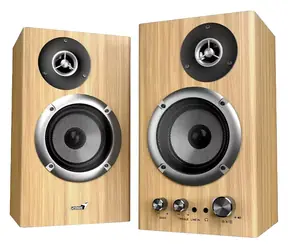 Genius SP-HF1812BT světle hnědá / Repro / 2.0 / Bluetooth 5.3 / 50W / Dřevěné
