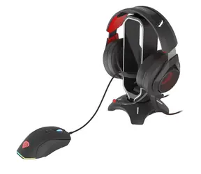 Genesis Vanad 500 černá / Mouse bungee / USB hub 2x USB-A / LED podsvícení / stojan na sluchátka