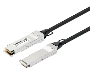 Intellinet QSFP+ DAC Twinax kabel 1 m / Kabel / QSFP+ - QSFP+ / 40 Gbps / Černá, stříbrná