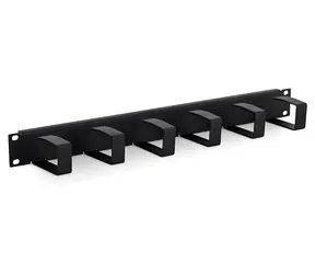 Triton RAB-VP-X21-A1 / Vyvazovací panel 19" 1U / 6x háček 70x40 mm / kovový / černá