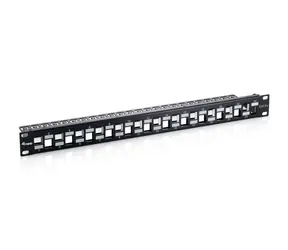 Equip 19" FTP černá / Patch panel / 24x Keystone / 1U / LSA-110