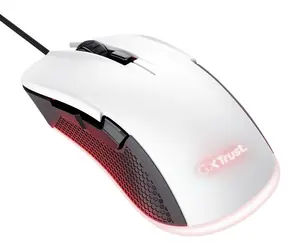 Trust GXT 922W Ybar bílá / Optická myš / 7 200 DPI / USB-A / RGB / Pro praváky
