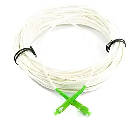 OEM SC/APC 9/125 SM bílá / Optický patch kabel / Simplex / Armovaný / 0,5m / B3 LSZH