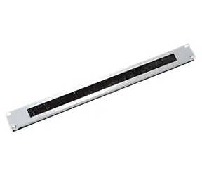 Triton RAC-ZP-X03-A2 šedá / Průchozí panel / 1U / s kartáčem